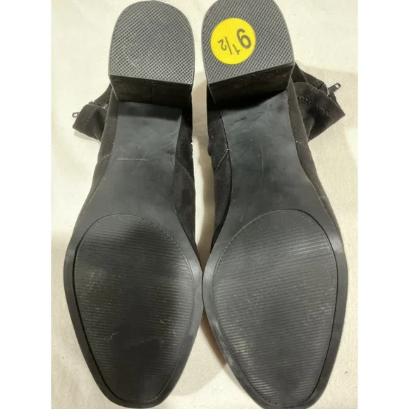 Woman’s Mari A Gitsie Black Stretch Faux Suede Zip Up Platform Boots 9.5m NWOT - Picture 8 of 9